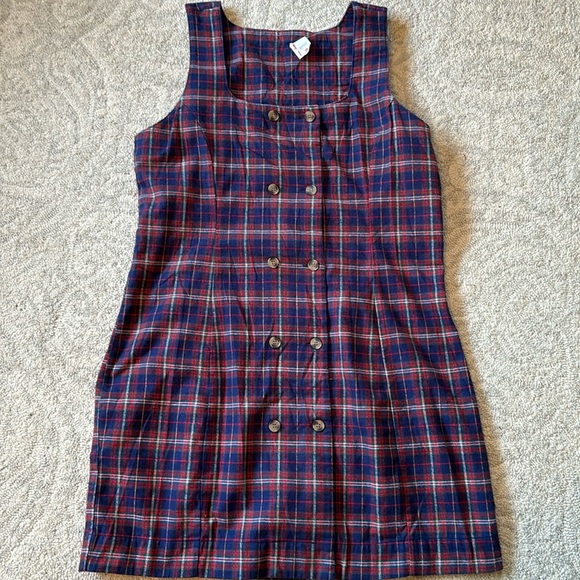 Hanna Andersson Dresses & Skirts - Vintage 90's Hanna Anderson Cotton Plaid Jumper Dress